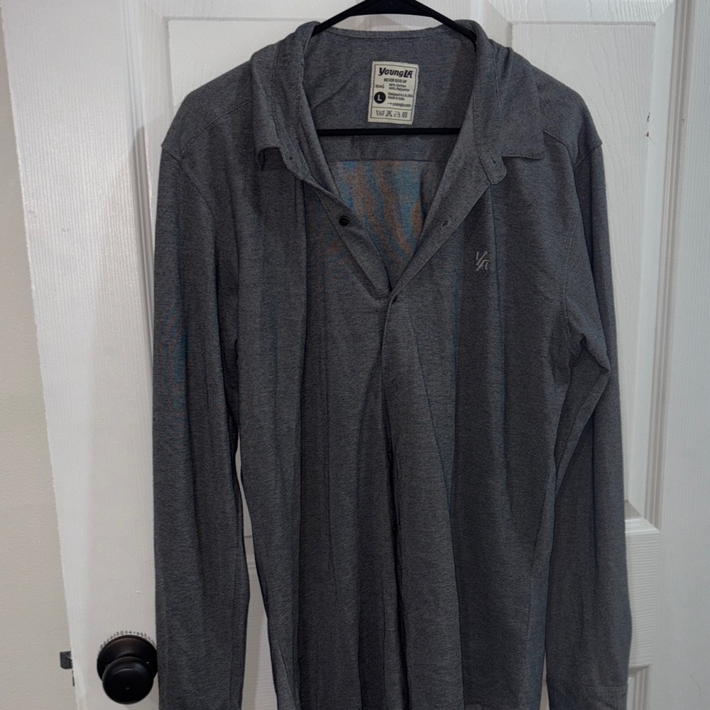 YoungLA Charcoal Button-Up Shirt